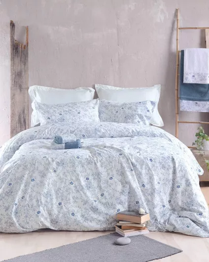 Σετ Μαξιλαροθήκες Rythmos Ortensia Ortensia 50x70cm 2τμχ Μπλε