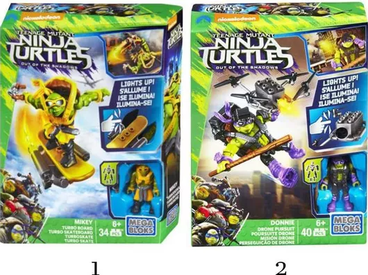 Τουβλάκια Mega Bloks Χελωνoνιντζάκια Rocksteady Moto Attack για 6+ Ετών Σετ 82τμχ 1τμχ Τυχαία Επιλογή Σχεδίου