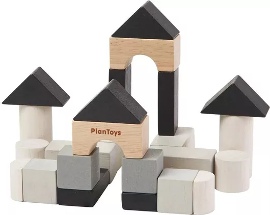 Τουβλάκια Plan Toys Κάστρο από Ξύλο Σετ 24τμχ για 3+ Ετών