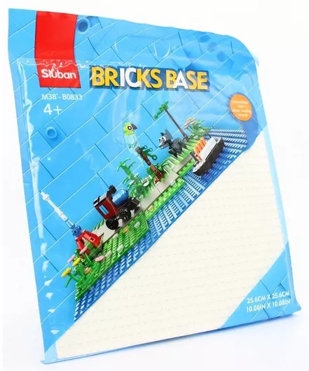 Τουβλάκια Sluban Base Plate 32x32 για 4+ Ετών Λευκό