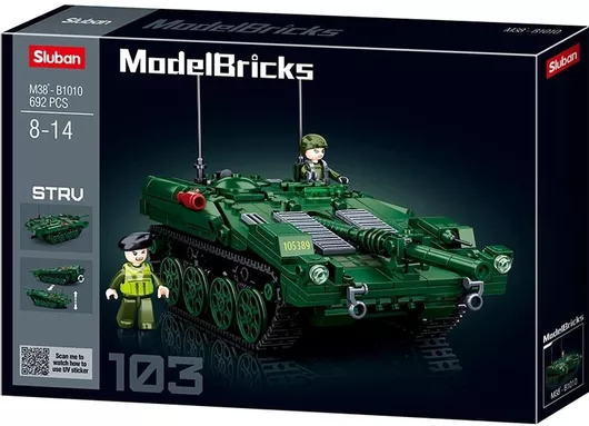 Τουβλάκια Sluban Main Battle Tank STRV103 για 8+ Ετών Σετ 692τμχ