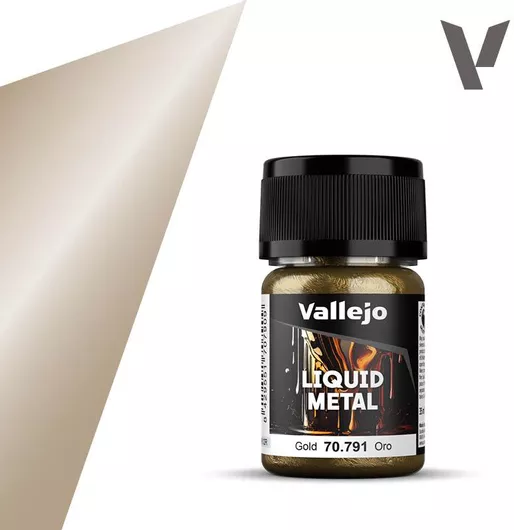 Χρώμα Μοντελισμού Acrylicos Vallejo Liquid Metal 35ml Χρυσό