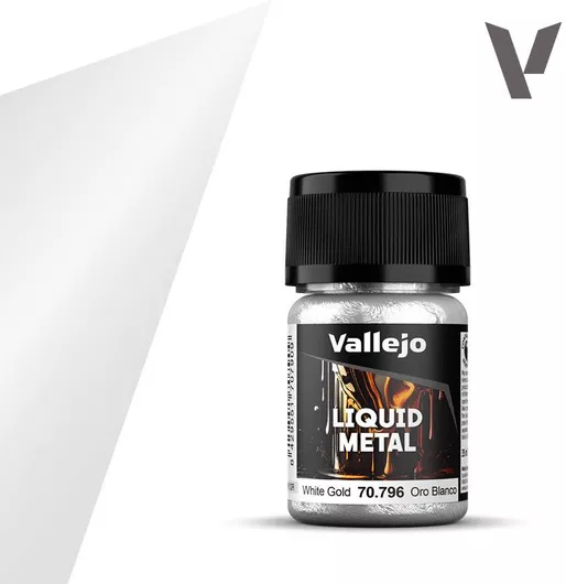 Χρώμα Μοντελισμού Acrylicos Vallejo Liquid Metal 35ml White Gold