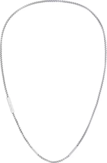 Ανδρική Αλυσίδα Λαιμού Calvin Klein από Ανοξειδωτο Ατσάλι Λευκό