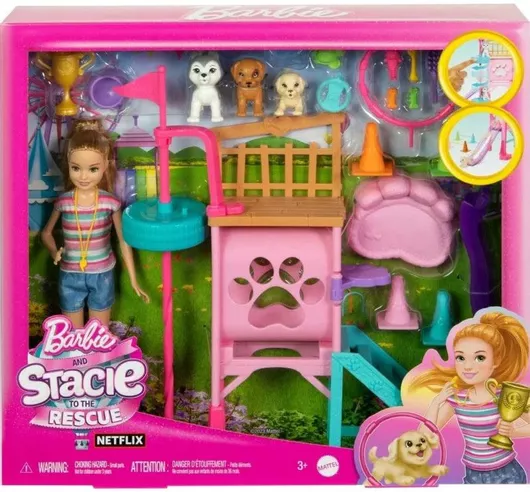 Σετ Mattel Barbie Stacie to the Rescue Stacie Εκπαίδευση Κουταβιών HRM10 για 3+ Ετών