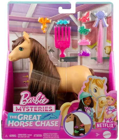 Σετ Mattel Barbie Mysteries The Great Horse Chase Pony Pepper Άλογο Καστανά Μαλλιά για 3+ Ετών