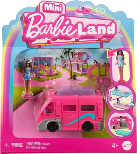 Σετ Mattel Barbie Mini Barbieland DreamCamper Color Change & Mini Doll & Αξεσουάρ για 4+ Ετών