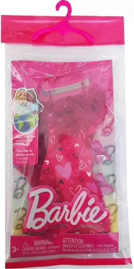 Ρούχα για Κούκλες Mattel Barbie Βραδινά Σύνολα Φούξια Φόρεμα με αξεσουάρ για 3+ Ετών