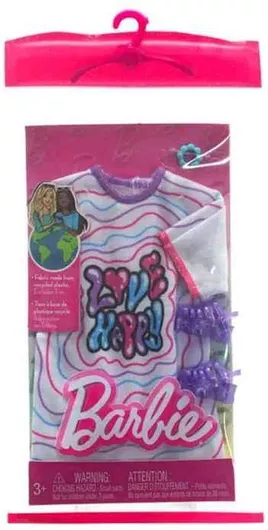 Ρούχα για Κούκλες Mattel Barbie Βραδινά Σύνολα Άσπρο Μπλουζοφόρεμα με αξεσουάρ για 3+ Ετών
