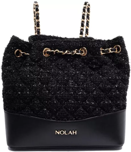 Γυναικεία Τσάντα Πλάτης Nolah Lina από Δερματίνη Μαύρο