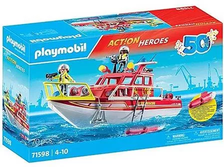Playmobil Action Heroes Πυροσβεστικό Σκάφος Διάσωσης #71598 για 4+ Ετών
