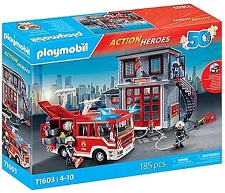 Playmobil Action Heroes Αρχηγείο Όχημα Πυροσβεστικής #71603 για 4+ Ετών