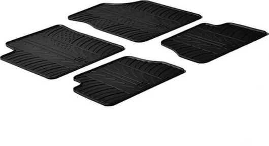 Πατάκια Αυτοκινήτου Apesan για Kia Picanto 2004-2007 Μπροστινά & Πίσω Λάστιχο Σετ 4τμχ Μαύρο