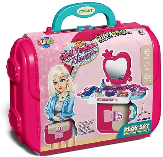 Παιχνίδι Μανικιούρ Luna Toys σε Βαλιτσάκι με Αξεσουάρ για 3+ Ετών 