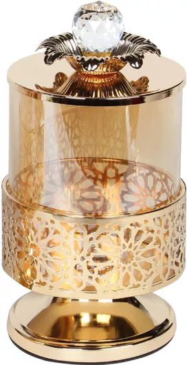 Φοντανιέρα Keskor 42302-3 Μεταλλική με Γυαλί 10x10x20cm Χρυσό