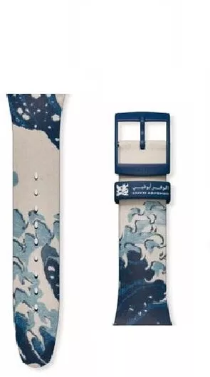 Λουράκι Ρολογιού Swatch The Great Wave από Σιλικόνη 20mm Πολύχρωμο