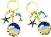 Μπρελόκ Στολίδι με Lean Toys Ocean Starfish Dolphin Μπλε/Χρυσό