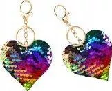 Μπρελόκ LeanToys Heart Sequins Reversible από Πλαστικό Πολύχρωμο