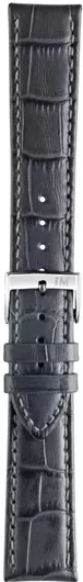 Λουράκι Ρολογιού Morellato Straps Bolle από Δέρμα Κροκό 20mm Σκούρο Γκρι