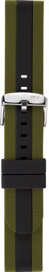 Λουράκι Ρολογιού Morellato Straps Bolsena από Σιλικόνη 22mm Λάδι/Μαύρο