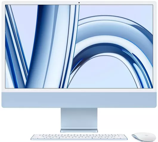 Apple iMac 24" 2024 M4 Chip 4.5K Retina Display M4-10-Core/10-core GPU/24GB/512GB SSD macOS UK Keyboard Μπλε