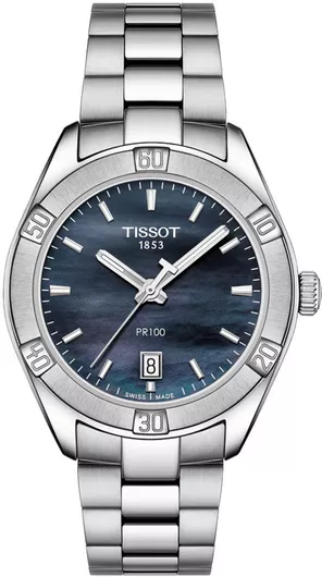 Γυναικείο Ρολόι Tissot T-Classic Sport Chic με Μεταλλικό Μπρασελέ Ασημί