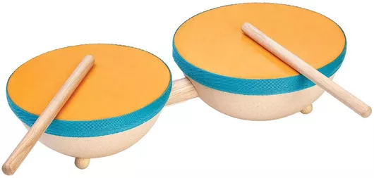 Μουσικό Παιχνίδι Plan Toys Bongos 30.2x15.5x6.6cm για 3+ Ετών
