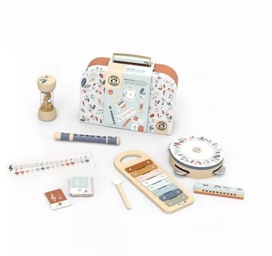 Μουσικό Παιχνίδι Speedy Monkey Σετ Μουσικών Οργάνων από Ξύλο 30x20x10.5cm για 3+ Ετών