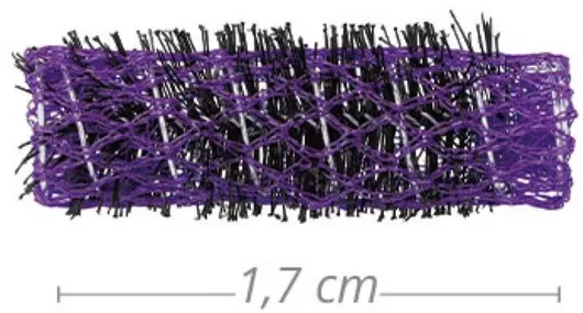 Ρόλεϊ Μαλλιών Eurostil 17mm Σετ 6τμχ Μοβ