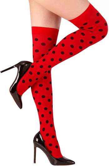 Αποκριάτικο Αξεσουάρ Widmann Κάλτσες Ριγέ Πάνω από Το Γόνατο Ladybug 70 Den