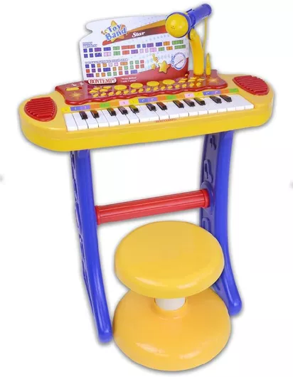 Μουσικό Παιχνίδι Αρμόνιο με 31 Πλήκτρα Μικρόφωνο Bάση & Σκαμπό για 3+ Ετών