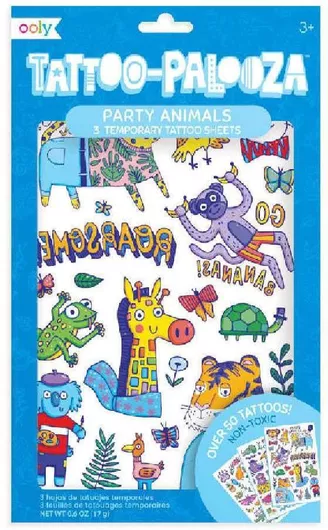 Παιδικά Τατουάζ Ooly Tattoo Palooza Party Animals για 3+ Ετών