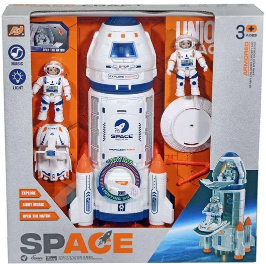 Παιχνίδι Μινιατούρα Kider Toys Space Station Series Διαστημικός Πύραυλος & Φιγούρα Σετ 2τμχ για 3+ Ετών 