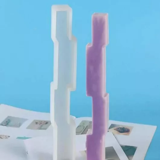 Καλούπι Σιλικόνης με Σχέδιο Λαμπάδα F για Κερί 24.3x4.2cm