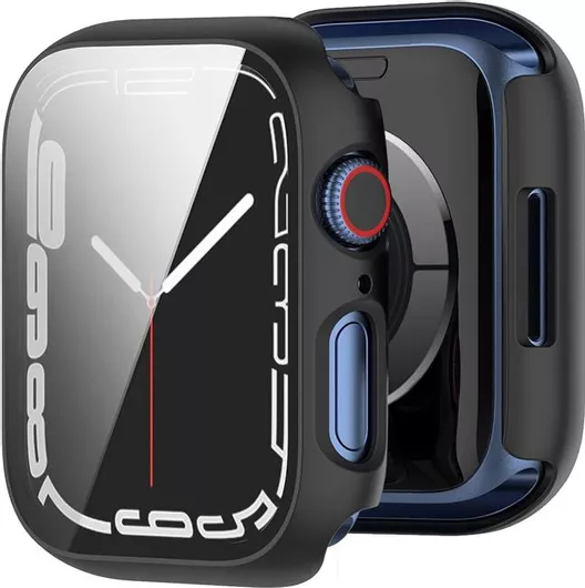 Θήκη Wearable 2-in-1 Hard Frame & Tempered Glass για Apple Watch 46mm Μαύρο