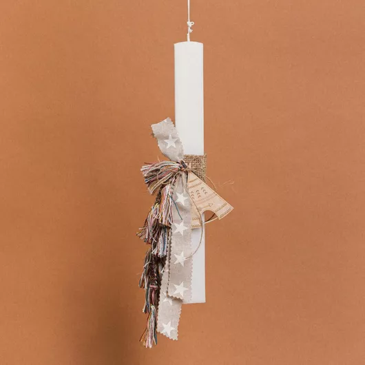 Πασχαλινή Λαμπάδα Beauty Home Στολισμένη Σκηνή Στρογγυλή Ενηλίκων Πολύχρωμο