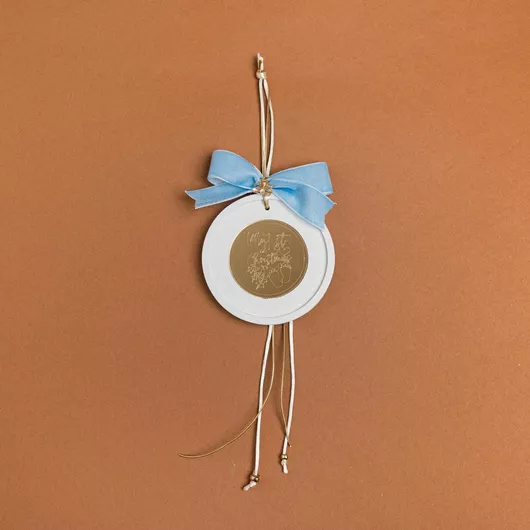 Χριστουγεννιάτικο Στολίδι Δέντρου Beauty Home My 1st Christmas Κεραμικό Γαλάζιο