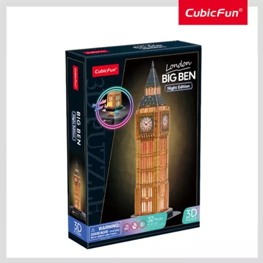 Παζλ 3D Cibic Fun Big Ben Night Edition Led για 5+ Ετών 32 Κομμάτια