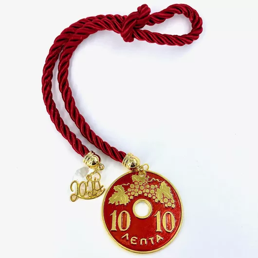 Γούρι Κρεμαστό Deris Μεταλλικό Δεκάρα 25cm