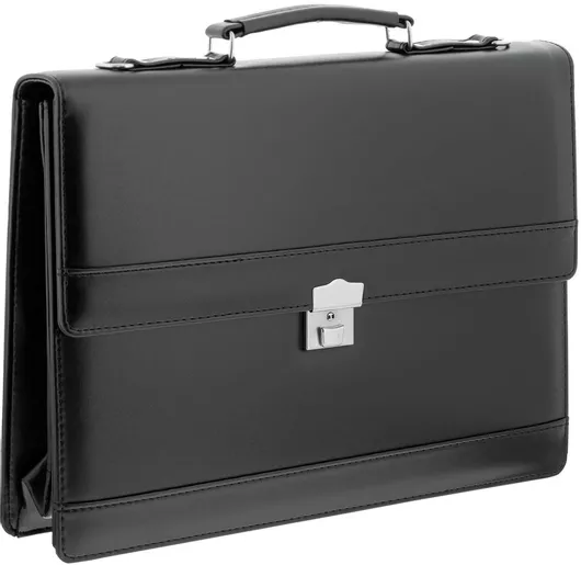 Ανδρική Τσάντα Χαρτοφύλακας από Δερματίνη 28x38cm Μαύρο