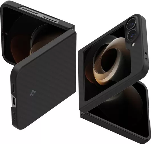 Spigen Airskin Book Aramid Fiber 0.9mm Μαύρο Galaxy Z Flip6/Z Flip7 FE