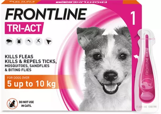 Αντιπαρασιτική Αμπούλα Frontline Tri Act S για Σκυλιά Βάρους 5-10kg 1τμχ