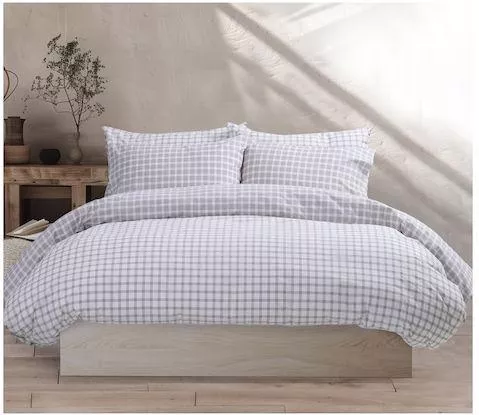 Σεντόνια Nef-Nef Homeware Βαμβακερό Υπέρδιπλο 240x260cm Σετ 4τμχ Extend Grey