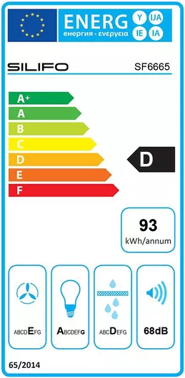 Απορροφητήρας Silifo SF6665 Συρόμενος  60cm Μαύρο