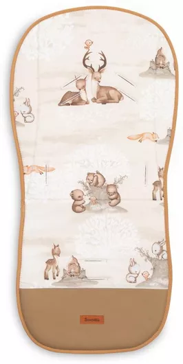 Στρώμα Καροτσιού Sensillo Cops με Υποδοχές Ζωνών 80x40cm Καφέ