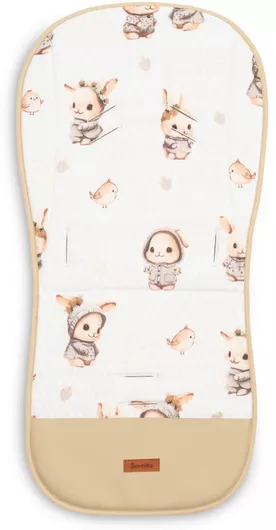 Στρώμα Καροτσιού Sensillo Bunny με Υποδοχές Ζωνών 80x40cm Μπεζ