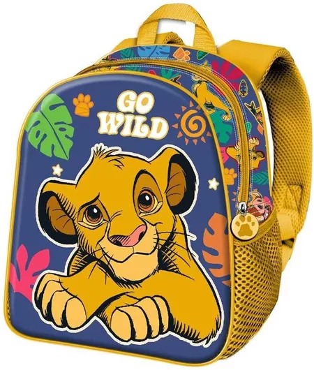 Σχολική Τσάντα Νηπίου Karactermania Disney The Lion King Wild 3D Κίτρινο