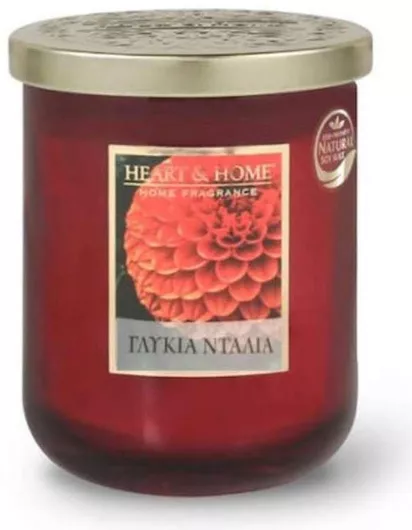 Αρωματικό Κερί Heart & Home Γλυκιά Ντάλια 320gr