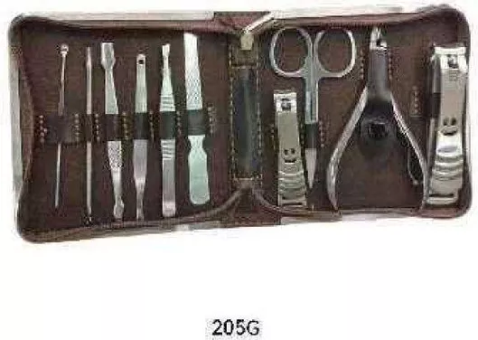 Σετ Μανικιούρ/Πεντικιούρ 467062 σε Θήκη 10τμχ Ασημί