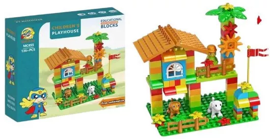 Τουβλάκια Tradesor Φάρμα για 3+ Ετών Σετ 136τμχ